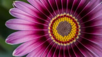 ai generato micro bellissimo vivido primavera botanico viola gerbera fiore, osteospermum foto