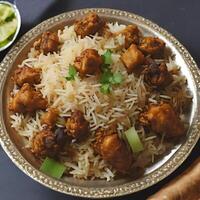 ai generato pollo biryani ricetta foto