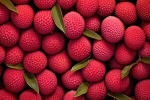 ai generato strutturato lychee frutta sfondo. creare ai foto