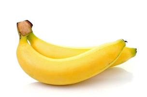due banane isolate su sfondo bianco