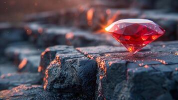 ai generato rosso diamante sfondo foto