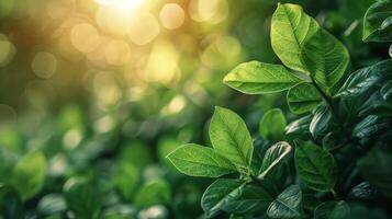 ai generato vicino su di un' verde frondoso pianta foto