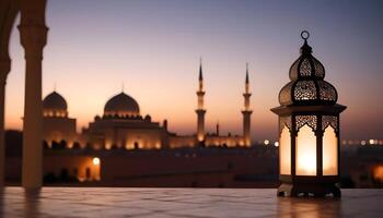 ai generato gratuito Ramadan kareem lusso islamico sfondo foto