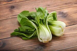 asiatico cucina fresco crudo insalata pak choi foto