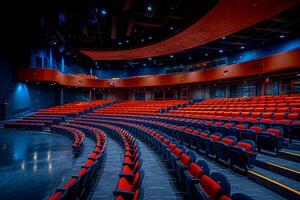 ai generato un' spazioso auditorium servendo come il cuore di il scuola Comunità foto