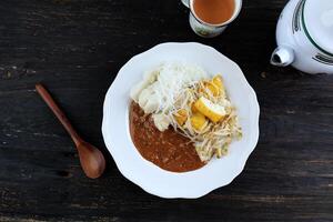 ketoprak Tahu o tofu rombo, indonesiano cibo foto