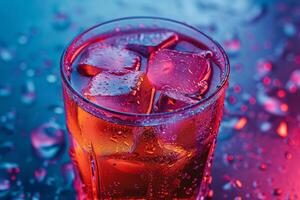 ai generato cocktail bevanda bicchiere ghiaccio cubi. creare ai foto