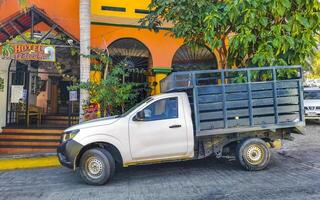 puerto escondido oaxaca Messico 2023 messicano Raccogliere camion auto suv 4x4 via strada veicoli Messico. foto