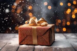 ai generato un' Natale regalo con un' personalizzato tocco. generativo ai foto