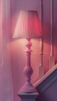 ai generato rosa lampada con rosa ombra foto
