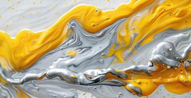 ai generato giallo oro olio lubrificante, olio spruzzo isolato su bianca sfondo. Questo ha ritaglio sentiero. foto