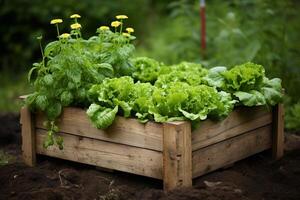 ai generato salutare verdura germogli nel pentole - fresco, homegrown produrre per giardino letto piantare foto