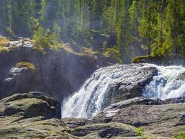 rjukandefossen in hemsedal viken norvegia la cascata più bella d'europa. foto