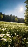 ai generato bianca fiori di un' fioritura. ai generativo foto