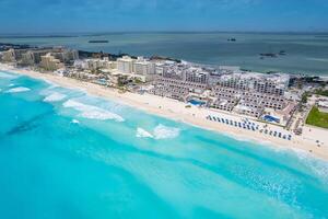 aereo Visualizza di cancun Hotel zona, Messico foto