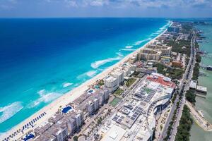 aereo Visualizza di cancun Hotel zona, Messico foto