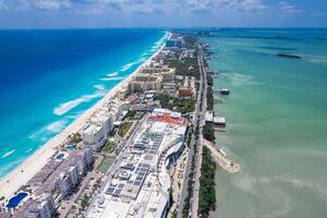 aereo Visualizza di cancun Hotel zona, Messico foto