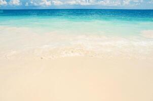 bellissimo caraibico spiaggia a tulum archeologico zona foto