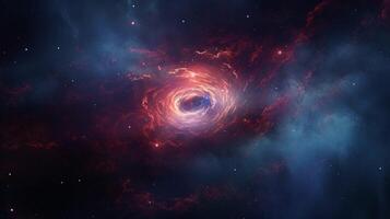 ai generato nebulosa nero buco sfondo foto