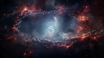 ai generato nebulosa wormhole sfondo foto