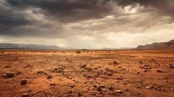 ai generato piovoso deserto avventure sfondo foto