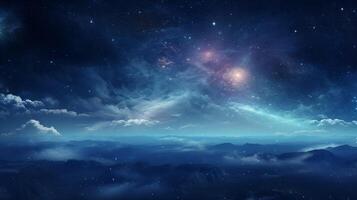 ai generato cielo con spazio scienza sfondo foto