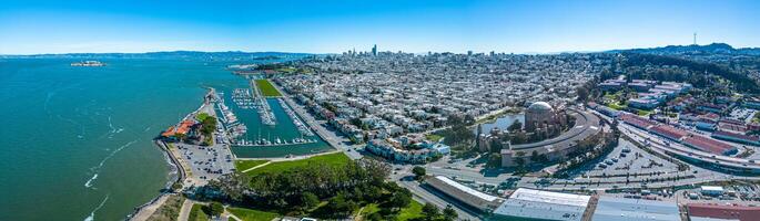 san Francisco aereo Visualizza di il costa moli e townton a partire dal marina verde foto