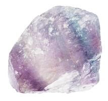 non lucidato viola a strisce fluorite minerale foto