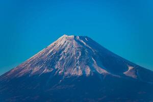 Monte Fuji vicino suruga costa nel shizuoka teleobiettivo tiro foto