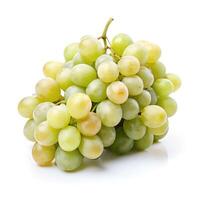 ai generato fresco uva isolato su bianca sfondo foto