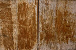 Vintage ▾ Marrone barile di legno tavole sfondo struttura con graffi e nero macchie al di sopra di legna grano di vecchio anziano quercia barile parte inferiore, vicino su foto