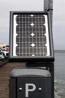 monterey, circa, 2014 - solare pannello alimentazione parcheggio metro foto