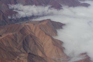 aereo Visualizza di nuvole e montagne nel Perù Sud America foto