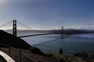 d'oro cancello ponte presto mattina guardare in direzione san Francisco foto