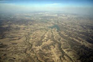 Presa san luis taxhimay lago centrale Messico aereo Visualizza a partire dal aereo foto