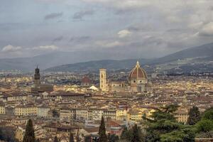 Firenze cupola brunelleschi Visualizza a partire dal san miniato Chiesa foto