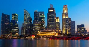 panorama di Singapore centro foto