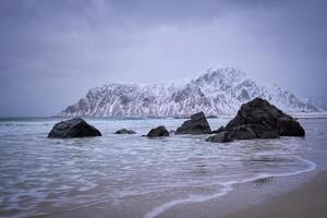 costa di norvegese mare foto