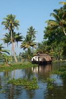 casa galleggiante su kerala stagni, India foto
