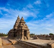 riva tempio mondo eredità luogo nel Mahabalipuram, tamil nad foto