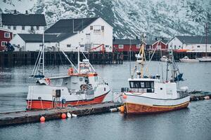 Hamnoy pesca villaggio su lofoten isole, Norvegia foto