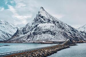 Fredvang ponti. lofoten isole, Norvegia foto