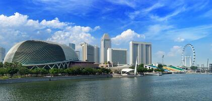 Singapore orizzonte al di sopra di marina baia foto