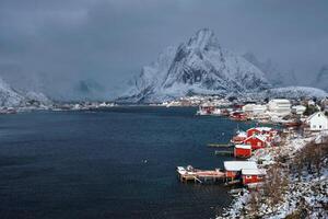 reine pesca villaggio, Norvegia foto