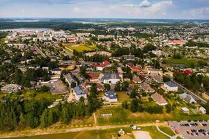 superiore Visualizza di il città di braslavo nel estate, vitebsk regione, bielorussia. foto