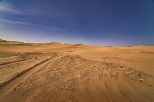 un' panoramico sabbia duna di sahara deserto a mhamid EL ghizlane nel Marocco largo tiro foto