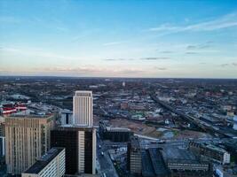città centro edifici di Birmingham centrale città di Inghilterra unito regno durante tramonto. marzo 30, 2024 foto