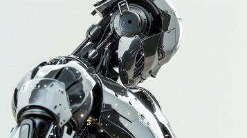 ai generato il robot, il androide, è pronto per eseguire opera funzioni. ai generato foto