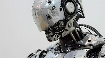 ai generato il robot, il androide, è pronto per eseguire opera funzioni. ai generato foto