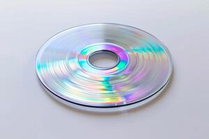 ai generato CD isolato su bianca sfondo foto